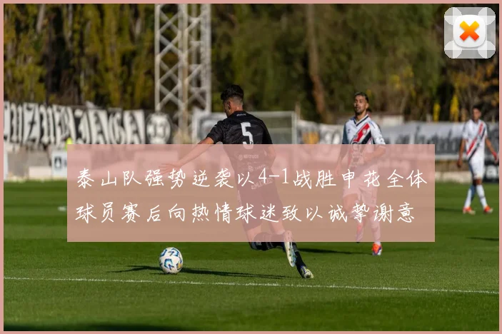 泰山队强势逆袭以4-1战胜申花全体球员赛后向热情球迷致以诚挚谢意